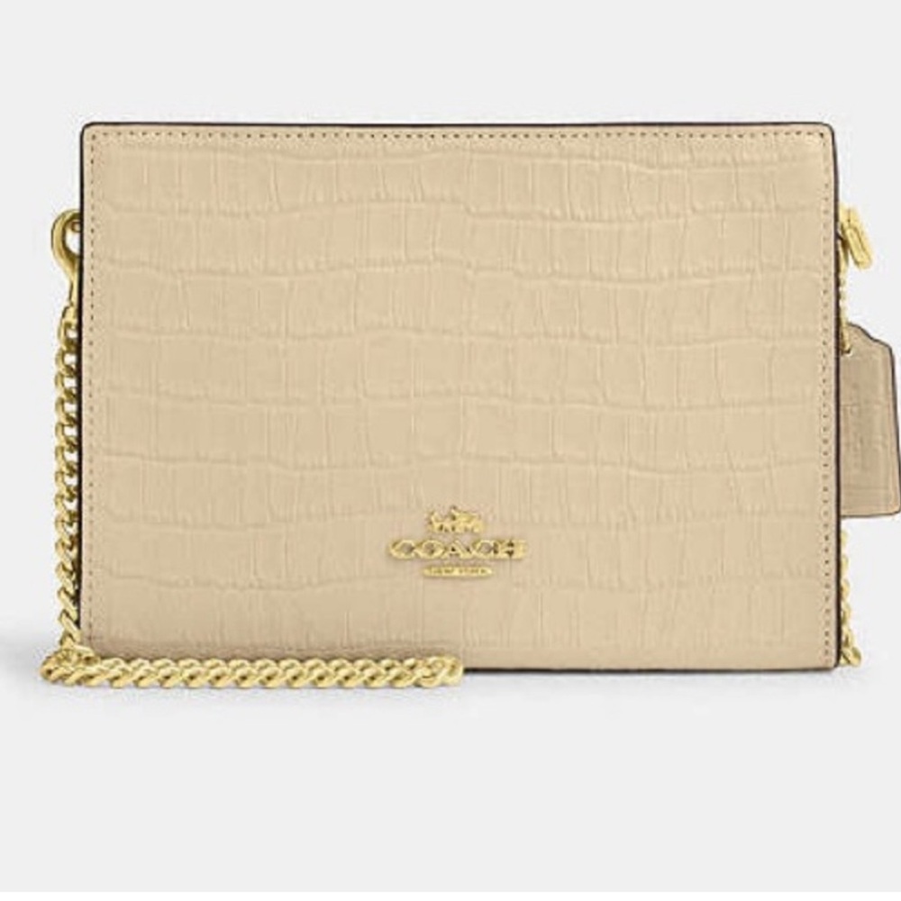 Coach Slim Croc Embossed Crossbody